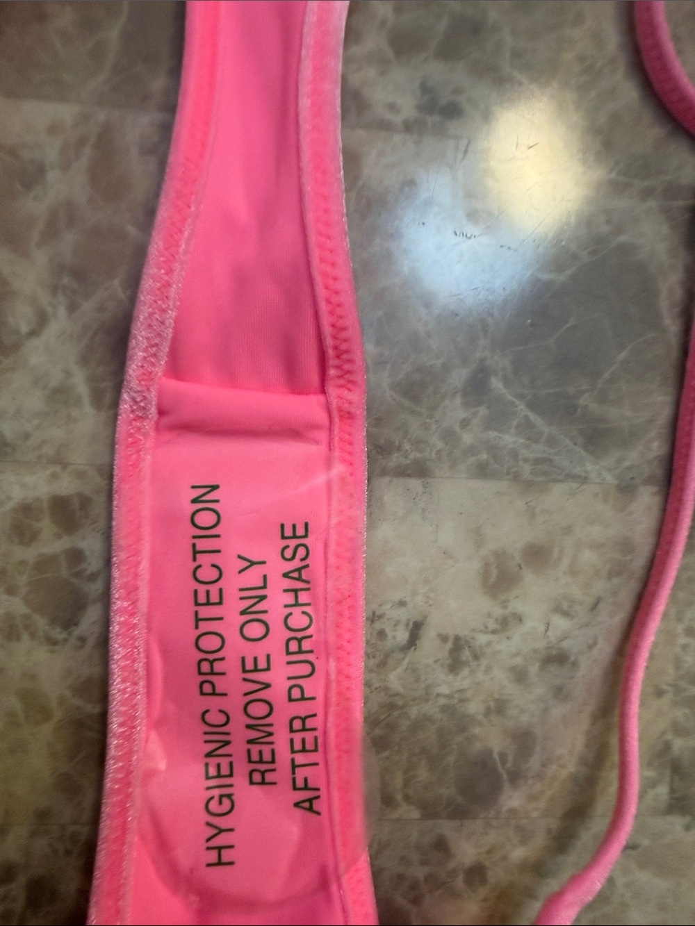 triangl swimwear Neon Pink Velvet Triangle Bikini with Matching Pouch - Picture 6 of 7